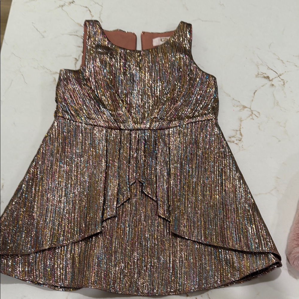 GB Girls Glittering Striped Dress